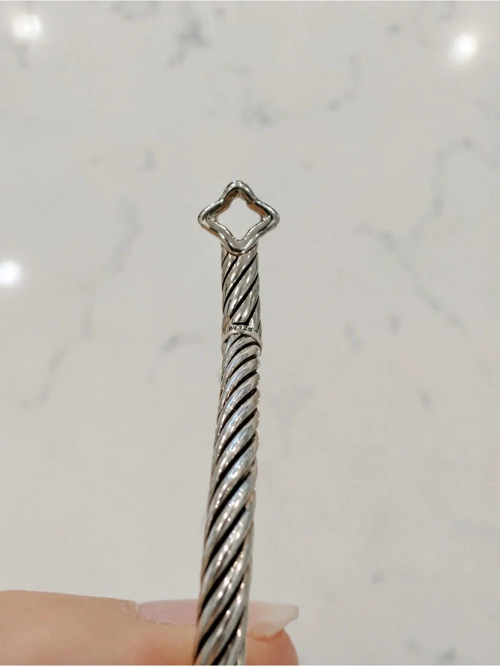 David Yurman DY 925 Cable Hoop Earrings – Sterling Silver – 2